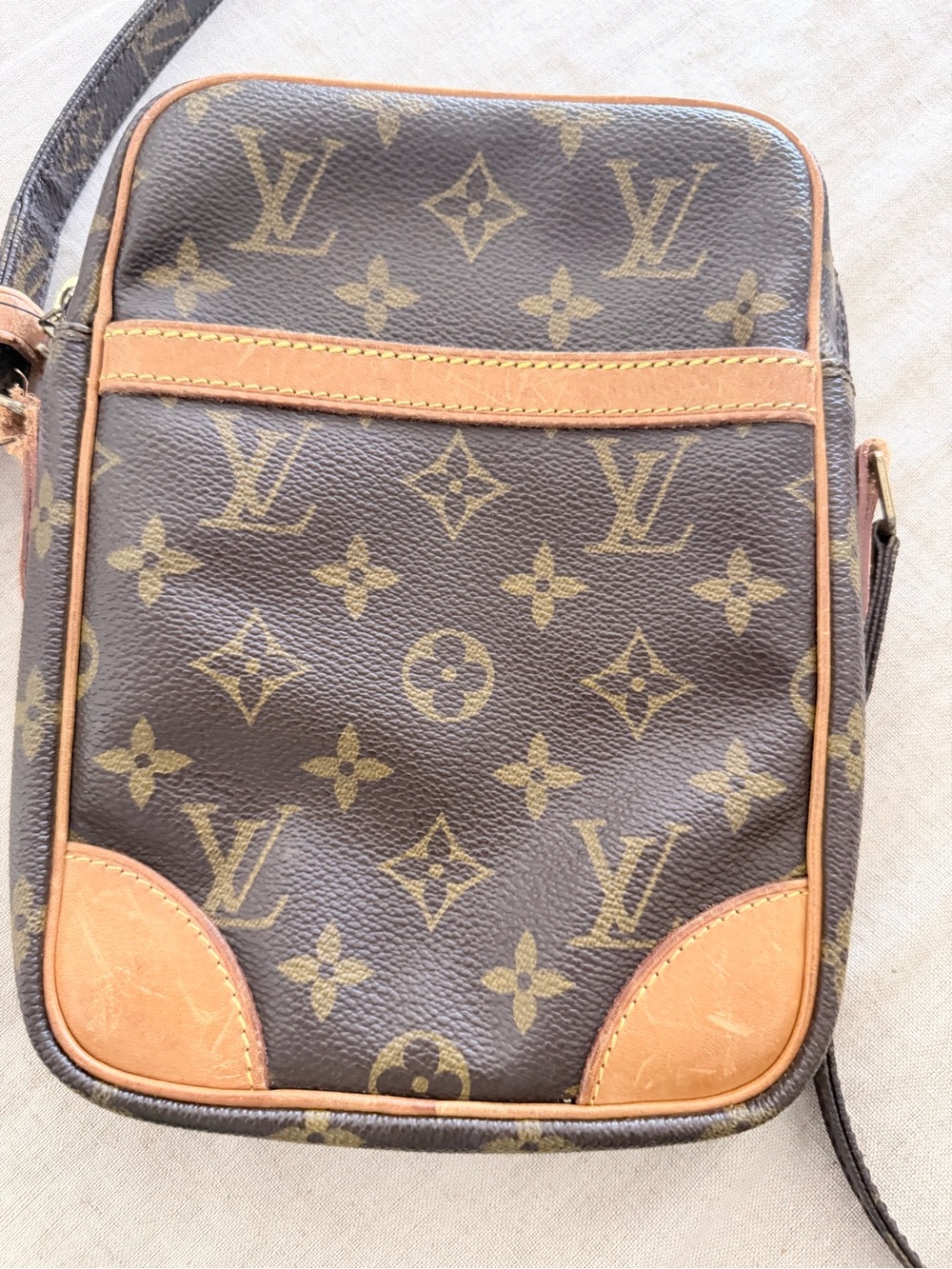 Louis Vuitton Monogram Canvas Messenger Bag in Brown and Tan